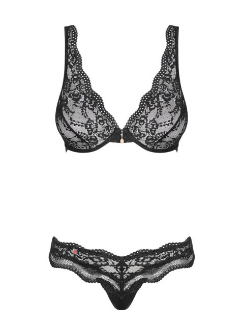 Obsessive - Komplet - Luvae komplet 2-częściowy Czarny S/M Obsessive - Komplet - Luvae komplet 2-częściowy Czarny S/M