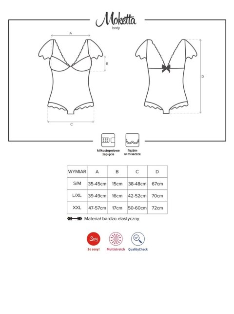 Obsessive - Body - Moketta body L/XL Obsessive - Body - Moketta body L/XL