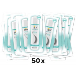 Pjur - Żel na bazie wody - pakiet 50 szt. po 1,5 ml - Woman Nude - water based personal lubricant - 50 sztuk