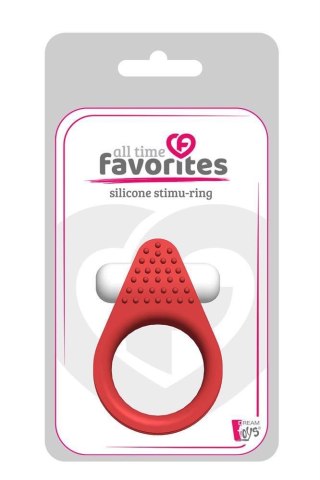 Pierścień wibracyjny - Dream Toys - ALL TIME FAVORITES SILICONE STIMU-RING RED