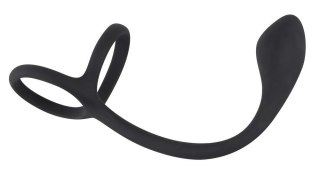 Korek analny z pierścieniem - Black Velvets Cock + Ball ring