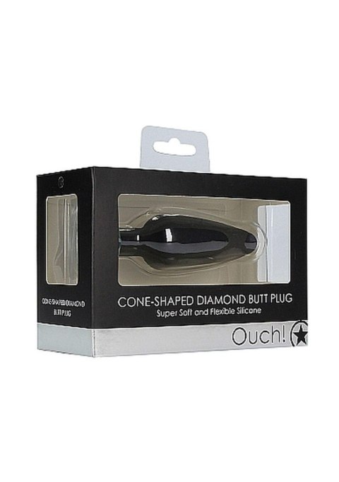 Korek analny z kryształkie - Shaped Diamond Butt Plug - Black Korek analny z kryształkie - Shaped Diamond Butt Plug - Black