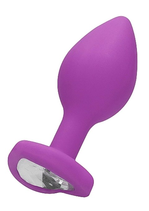 Korek analny z kryształkiem - Diamond Heart Butt Plug - Regular - Purple Korek analny z kryształkiem - Diamond Heart Butt Plug - Regular - Purple