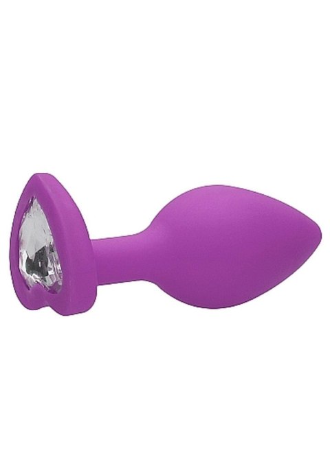 Korek analny z kryształkiem - Diamond Heart Butt Plug - Regular - Purple Korek analny z kryształkiem - Diamond Heart Butt Plug - Regular - Purple