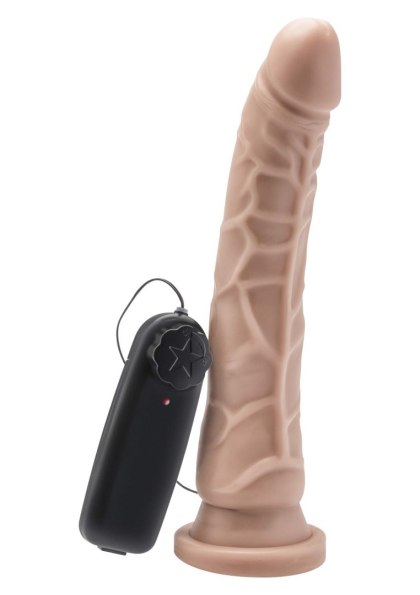 Wibrator 20,5 cm - Dong Vibrating Light skin tone