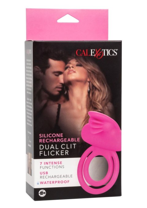 Podwójny pierścień wibrujący - Dual Clit Flicker Enhancer Pink Podwójny pierścień wibrujący - Dual Clit Flicker Enhancer Pink
