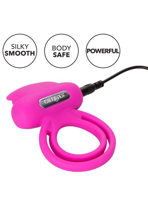 Podwójny pierścień wibrujący - Dual Clit Flicker Enhancer Pink Podwójny pierścień wibrujący - Dual Clit Flicker Enhancer Pink