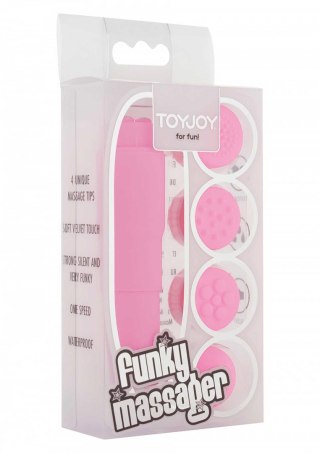 Masażer z wymiennymi końcówkami - Funky Massager Pink