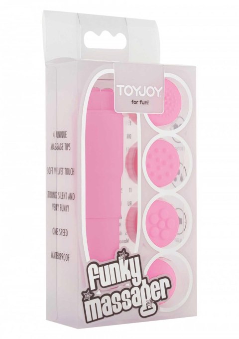 Masażer z wymiennymi końcówkami - Funky Massager Pink Masażer z wymiennymi końcówkami - Funky Massager Pink
