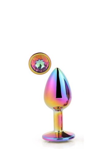 Korek analny z kryształkiem - GLEAMING LOVE MULTICOLOUR PLUG SMALL