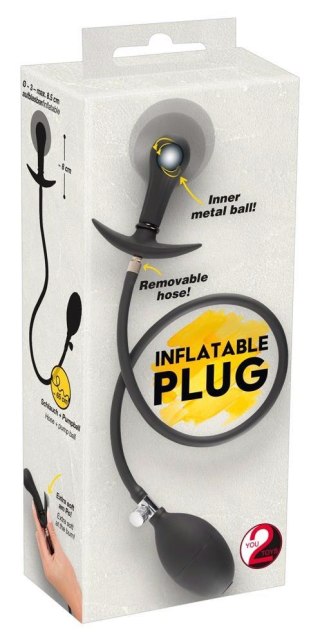 Korek analny pompowany - Inflatable Plug inner Metal Ba