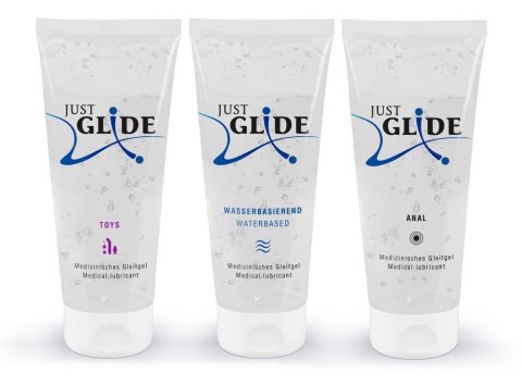Just Glide - Lubrykant na bazie wody - zestaw 3 szt po 200ml Just Glide - Lubrykant na bazie wody - zestaw 3 szt po 200ml
