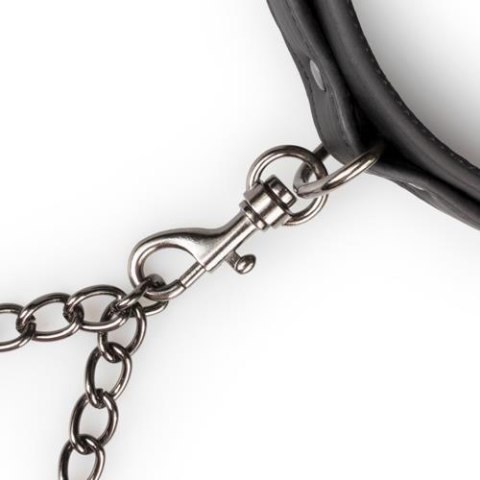 Kajdanki na nadgarstki i szyję - Leather Collar With Anklecuff Kajdanki na nadgarstki i szyję - Leather Collar With Anklecuff