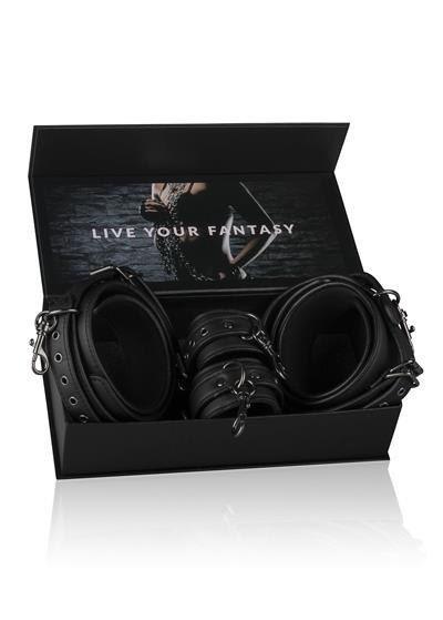 Kajdanki na nadgarstki i uda - Thigh & Wrist Cuff Set Kajdanki na nadgarstki i uda - Thigh & Wrist Cuff Set