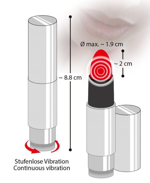 Mini wibrator szminka - Kiss Me Lipstick Vibe Mini wibrator szminka - Kiss Me Lipstick Vibe