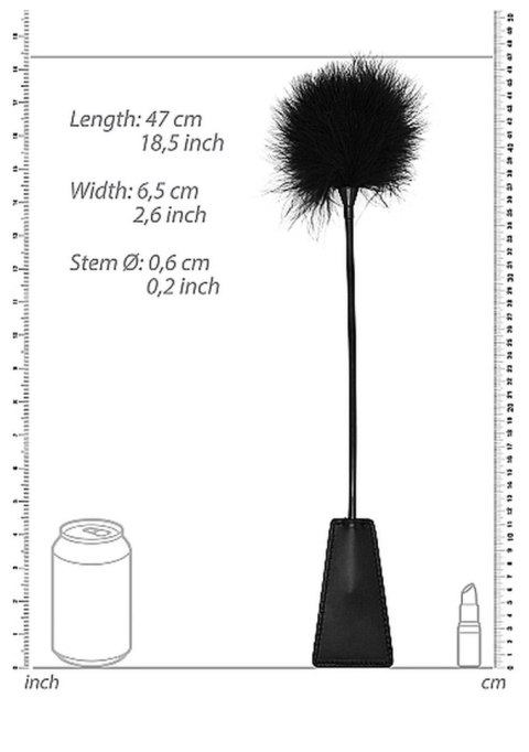 Packa z łaskoczącym piórkiem - Ouch! Crop With Feather - Black Packa z łaskoczącym piórkiem - Ouch! Crop With Feather - Black
