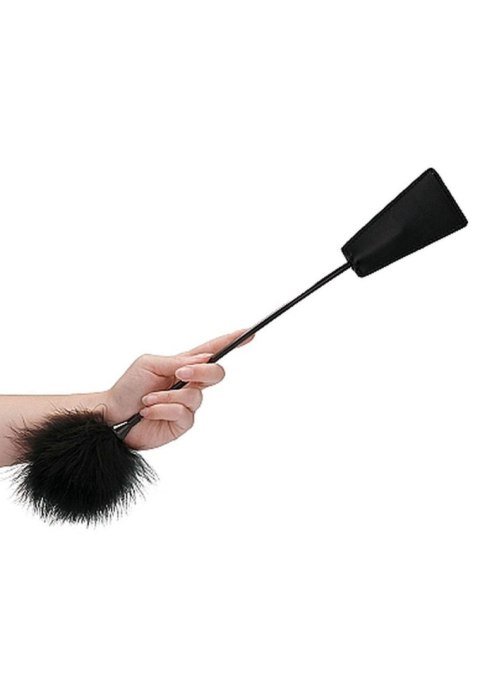 Packa z łaskoczącym piórkiem - Ouch! Crop With Feather - Black Packa z łaskoczącym piórkiem - Ouch! Crop With Feather - Black