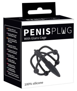 Dilator z klatką na żołędzia - Penis Plug with Glans Cage