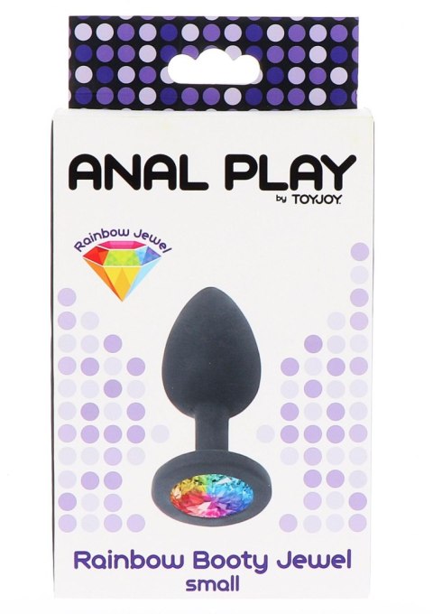 Korek analny z kryształkiem - Rainbow Booty Jewel Small Black Korek analny z kryształkiem - Rainbow Booty Jewel Small Black