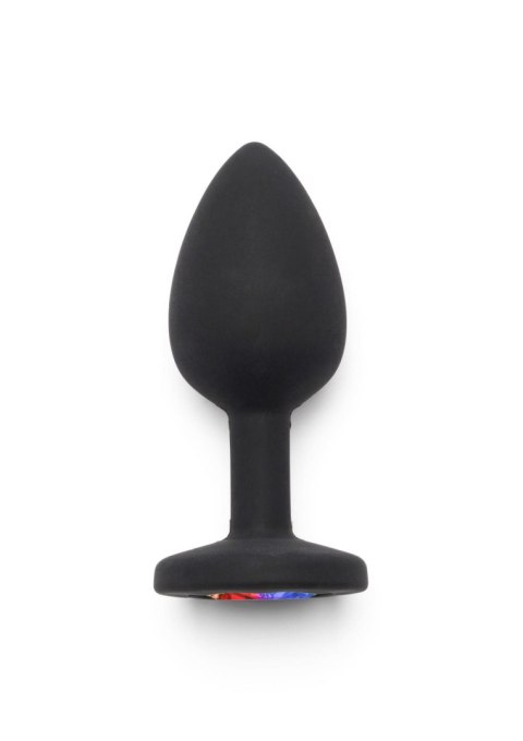 Korek analny z kryształkiem - Rainbow Booty Jewel Small Black Korek analny z kryształkiem - Rainbow Booty Jewel Small Black