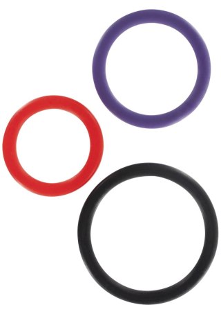 Zestaw 3 pierścieni erekcyjnych - Triple Rings Multicolor 3pcs Multicolor