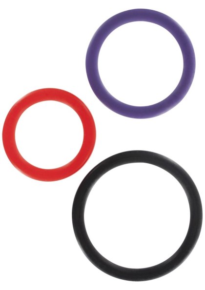 Zestaw 3 pierścieni erekcyjnych - Triple Rings Multicolor 3pcs Multicolor