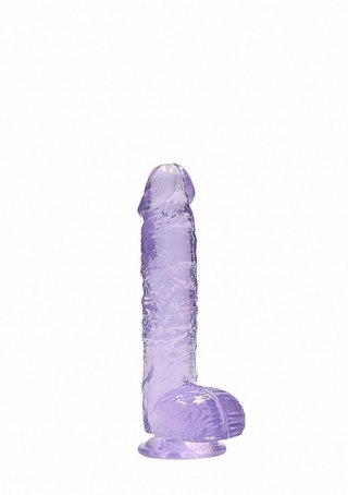 Dildo żelowe 15 cm Realistic Dildo With Balls - Purple