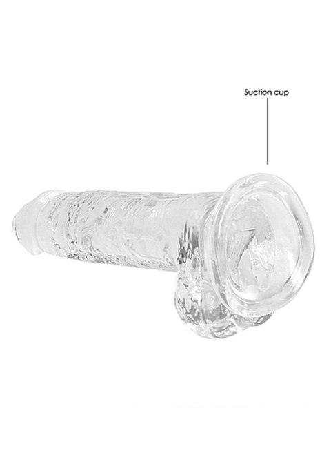 Dildo żelowe 18 cm Realistic Dildo With Balls - Transparent Dildo żelowe 18 cm Realistic Dildo With Balls - Transparent