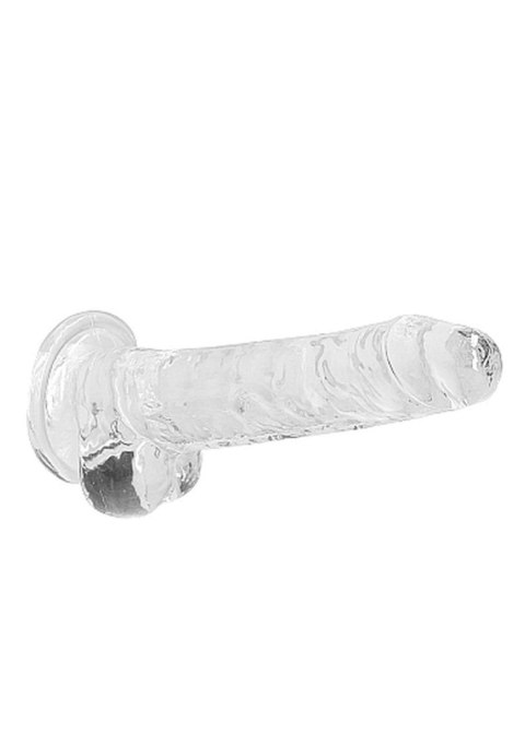 Dildo żelowe 18 cm Realistic Dildo With Balls - Transparent Dildo żelowe 18 cm Realistic Dildo With Balls - Transparent
