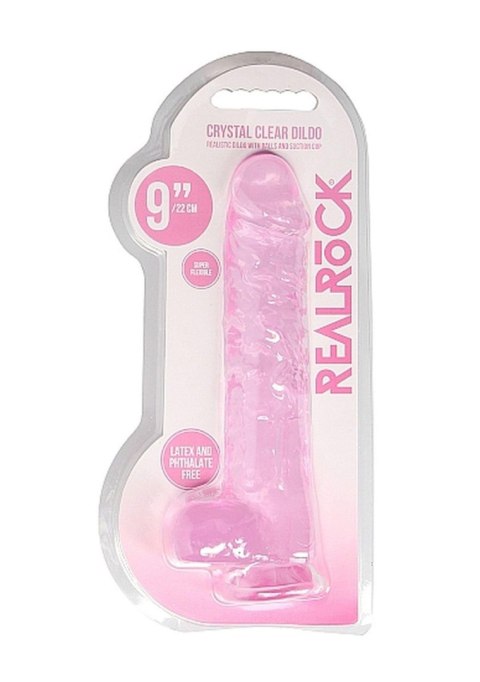 Dildo żelowe 25 cm Realistic Dildo With Balls - Pink Dildo żelowe 25 cm Realistic Dildo With Balls - Pink