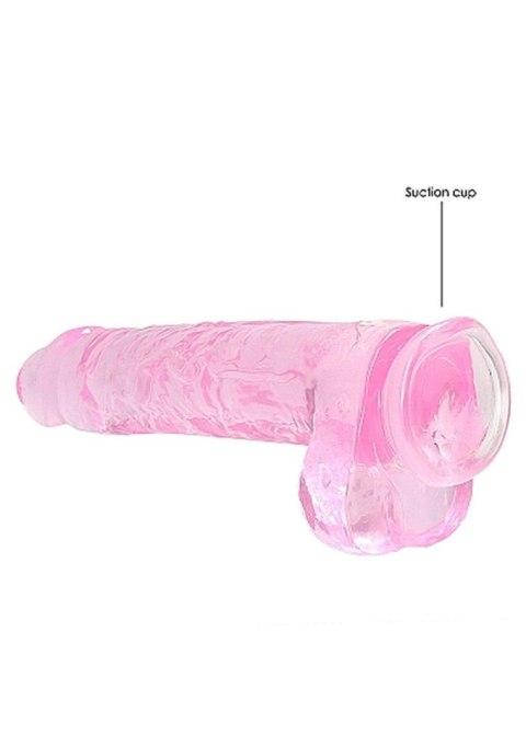 Dildo żelowe 25 cm Realistic Dildo With Balls - Pink Dildo żelowe 25 cm Realistic Dildo With Balls - Pink