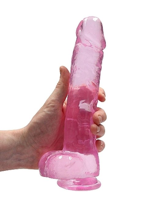 Dildo żelowe 25 cm Realistic Dildo With Balls - Pink Dildo żelowe 25 cm Realistic Dildo With Balls - Pink