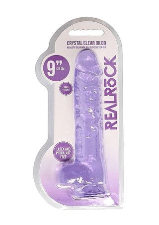 Dildo żelowe 25 cm Realistic Dildo With Balls - Purple