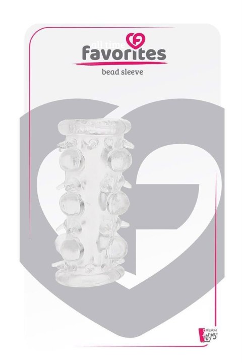 Nakładka na penisa z wypustkami - ALL TIME FAVORITES BEAD SLEEVE CLEAR Nakładka na penisa z wypustkami - ALL TIME FAVORITES BEAD SLEEVE CLEAR