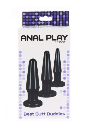 Zestaw 3 korków analnych - Best Butt Buddies Black