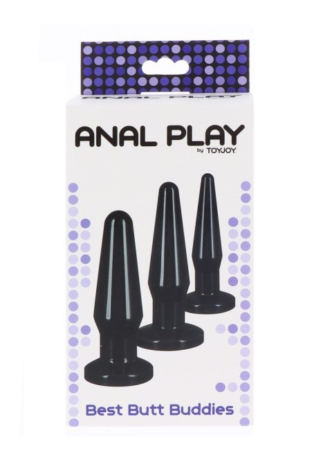 Zestaw 3 korków analnych - Best Butt Buddies Black