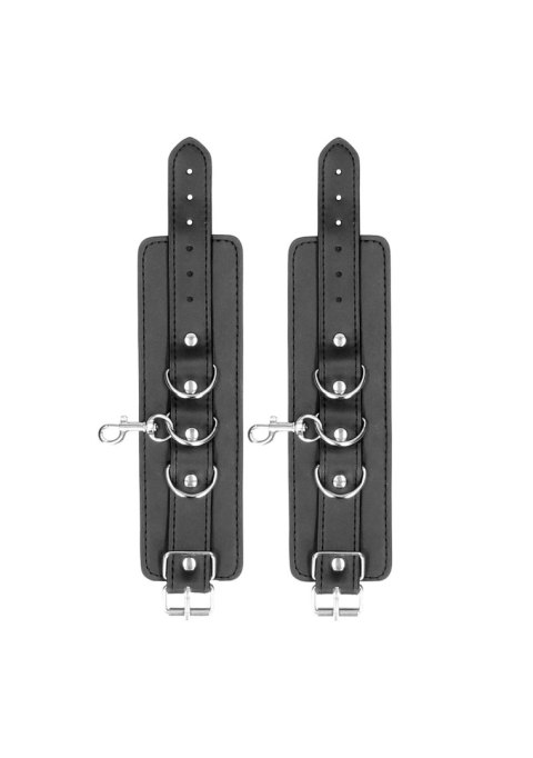 Kajdanki na nadgarstki i kostki - Bonded Leather Hogtie With Hand and Ankle Cuffs Kajdanki na nadgarstki i kostki - Bonded Leather Hogtie With Hand and Ankle Cuffs