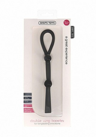 Podwójny pierścień erekcyjny - Double Ring Booster - Black