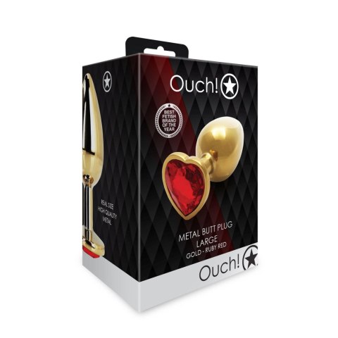 Korek analny z serduszkiem - Heart Gem Butt Plug - Large