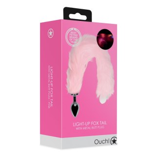 Korek analny z świecącym lisim ogonem - Light-up Fox Tail with Metal Butt Plug