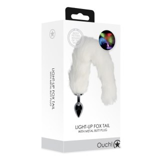 Korek analny z świecącym lisim ogonem - Light-up Fox Tail with Metal Butt Plug