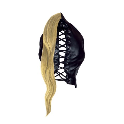Maska z blond kucykiem - Mask with Blonde Ponytail - Black