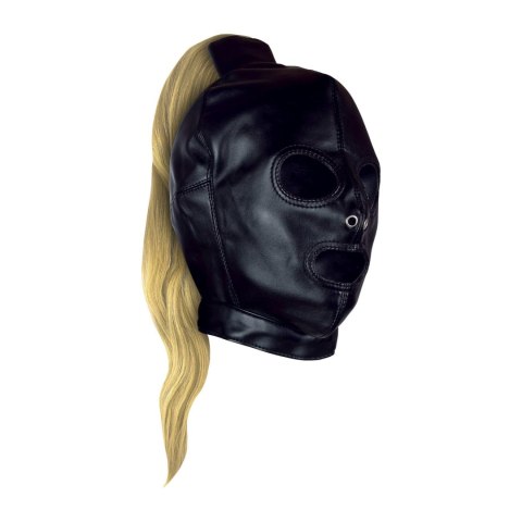 Maska z blond kucykiem - Mask with Blonde Ponytail - Black
