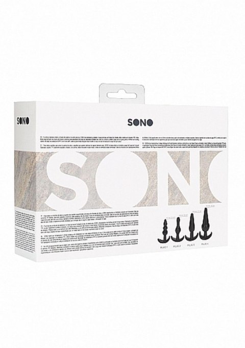 Zestaw 4 korków analnych - NO. 80 - 4-Piece Butt Plug Set - Black Zestaw 4 korków analnych - NO. 80 - 4-Piece Butt Plug Set - Black