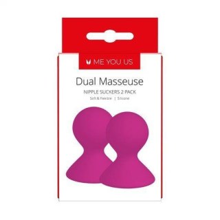 Pompka do sutków - Me You Us Dual Masseuse Silicone Nipple Suckers 2 Pack Purple