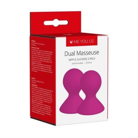 Pompka do sutków - Me You Us Dual Masseuse Silicone Nipple Suckers 2 Pack Purple Pompka do sutków - Me You Us Dual Masseuse Silicone Nipple Suckers 2 Pack Purple