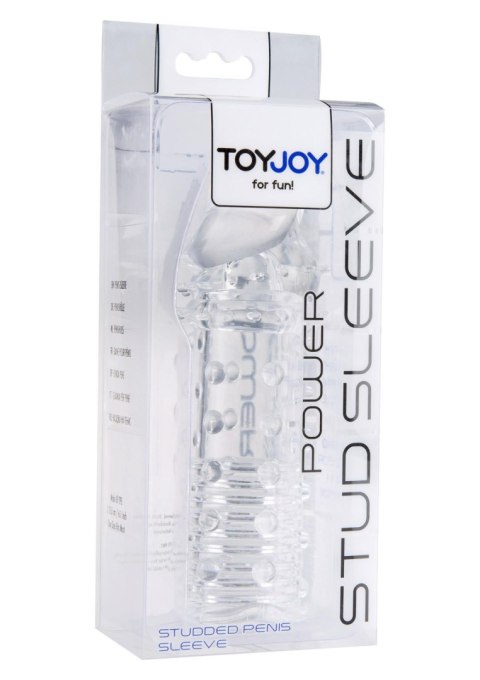 Nakładka przedłużająca penisa - Power Stud Sleeve Transparent Nakładka przedłużająca penisa - Power Stud Sleeve Transparent