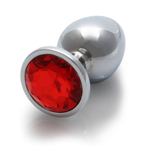 Korek analny z kryształkiem - Round Gem Butt Plug - Medium Korek analny z kryształkiem - Round Gem Butt Plug - Medium