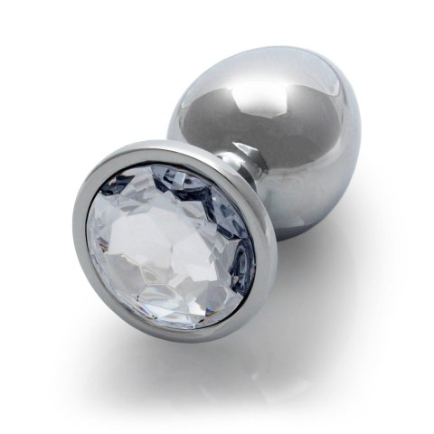 Korek analny z kryształkiem - Round Gem Butt Plug - Medium Korek analny z kryształkiem - Round Gem Butt Plug - Medium
