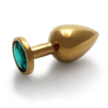 Korek analny z kryształkiem - Round Gem Butt Plug - Medium